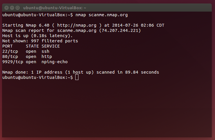 nmap screenshot